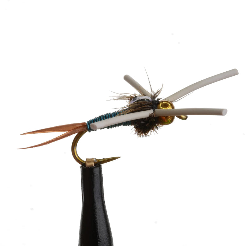 Beadhead Copper John Rubberleg Blue Dun