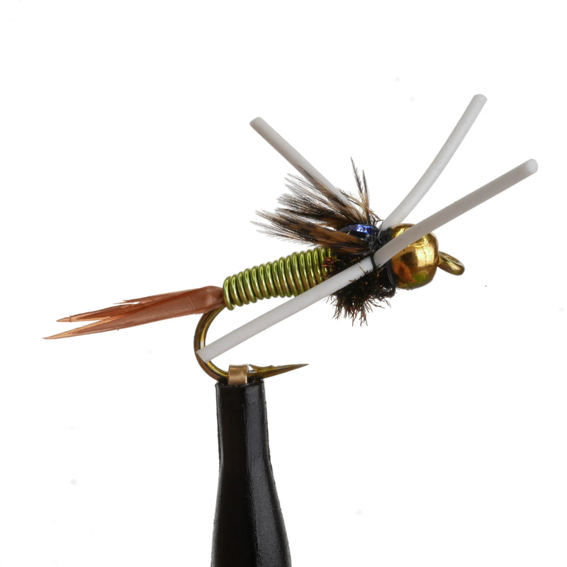 Beadhead Copper John Rubberleg Chartreuse